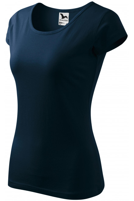 Lacné dámske tričko s veľmi krátkym rukávom, tmavomodrá, lacné modré tričká
