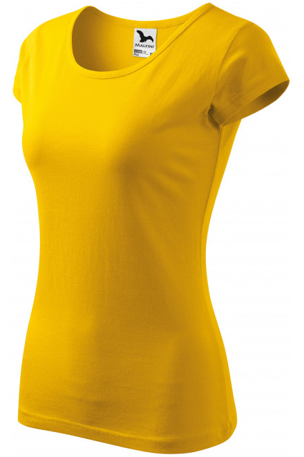 Lacné dámske tričko s veľmi krátkym rukávom, žltá