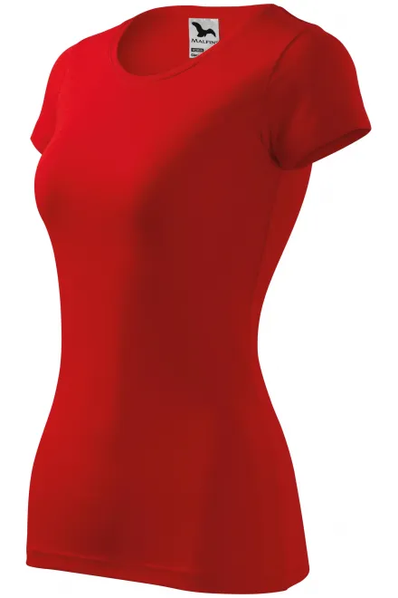 Lacné dámske tričko zúžené, červená