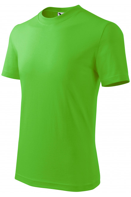 Lacné detské tričko jednoduché, jablkovo zelená, lacné detské tričká