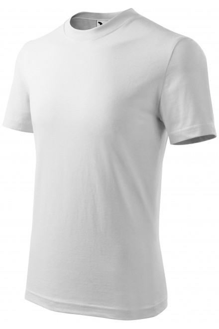 Lacné detské tričko jednoduché, biela