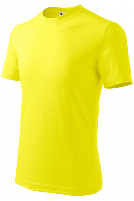 Lacné detské tričko jednoduché, citrónová, lacné detské tričká
