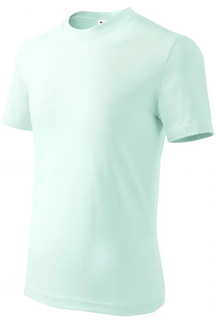 Lacné detské tričko jednoduché, ľadová zelená