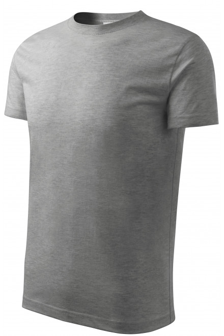 Lacné detské tričko jednoduché, tmavosivý melír, lacné detské tričká