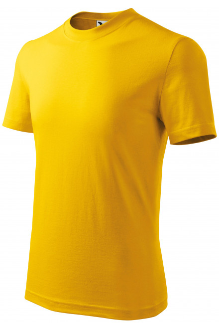 Lacné detské tričko jednoduché, žltá