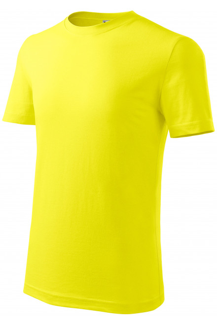 Lacné detské tričko klasické, citrónová, lacné bavlnené tričká