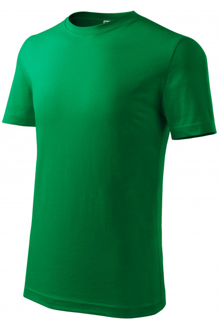Lacné detské tričko klasické, trávová zelená, lacné detské tričká
