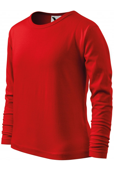 Lacné detské tričko s dlhým rukávom, červená, lacné detské tričká