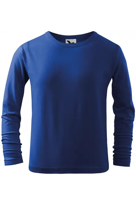 Lacné detské tričko s dlhým rukávom - kráľovská modrá, 158 cm / 12 rokov