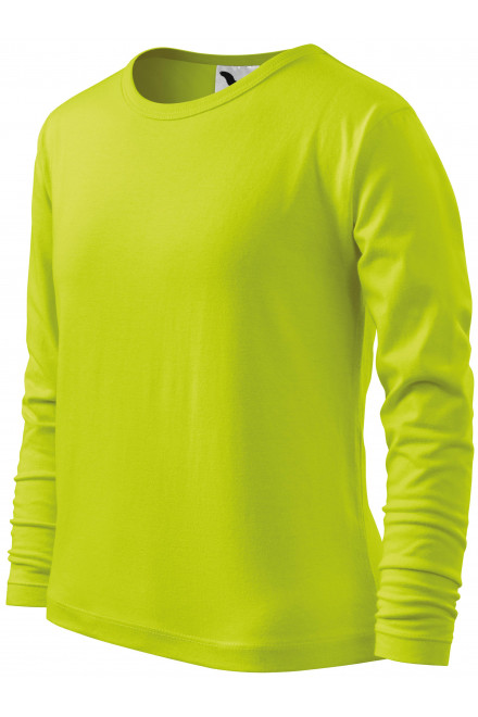 Lacné detské tričko s dlhým rukávom, limetková, lacné zelené tričká