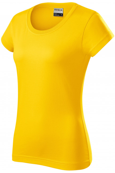 Lacné odolné dámske tričko hrubšie, žltá, lacné tričká s krátkymi rukávmi