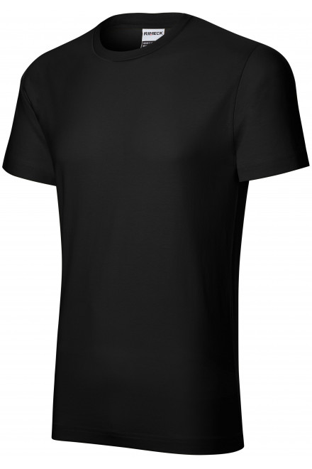 Lacné odolné pánske tričko hrubšie, čierna, lacné odolné tričká
