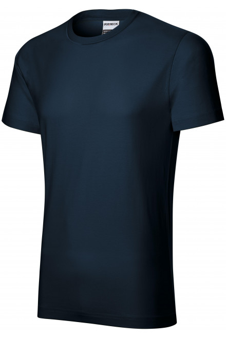 Lacné odolné pánske tričko hrubšie, tmavomodrá, lacné modré tričká