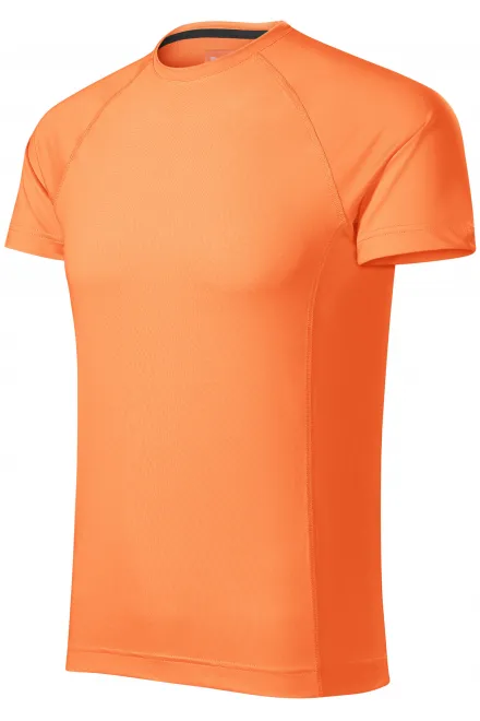 Lacné pánske športové tričko, neónová mandarinková