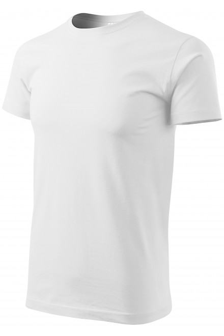 Lacné pánske tričko jednoduché, biela, lacné bavlnené tričká