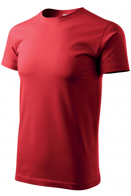 Lacné pánske tričko jednoduché, červená