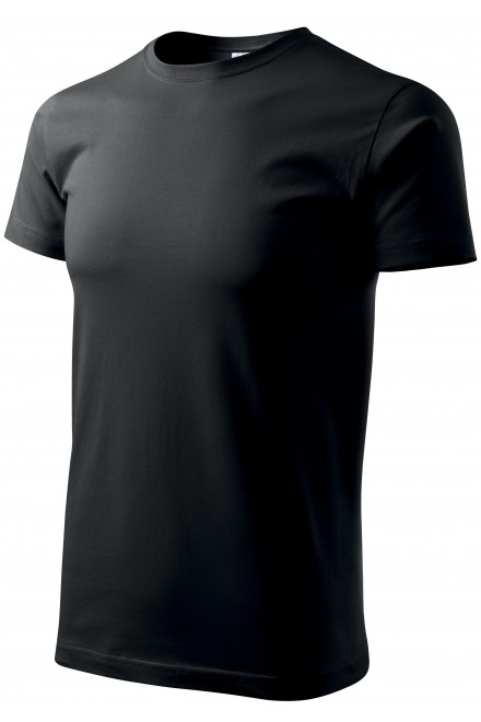 Lacné pánske tričko jednoduché, čierna, lacné tričká bez potlače