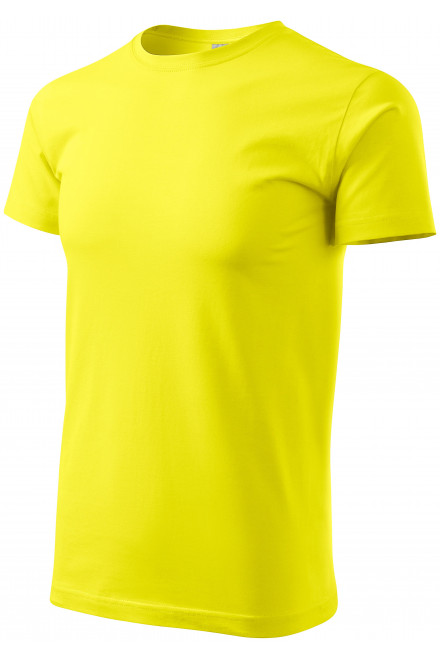 Lacné pánske tričko jednoduché, citrónová, lacné pánske tričká