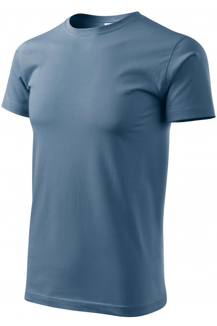 Lacné pánske tričko jednoduché, denim, lacné tričká