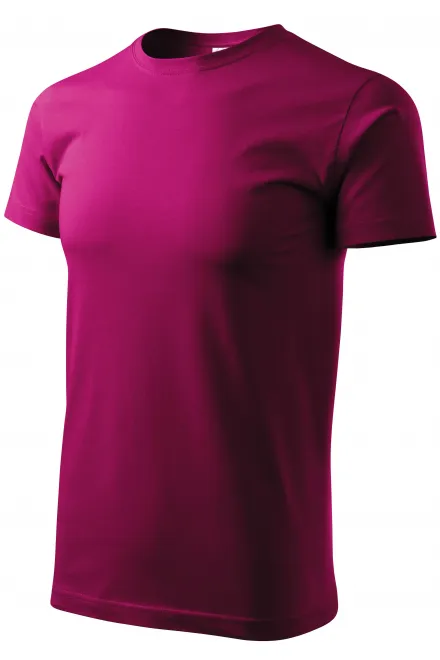 Lacné pánske tričko jednoduché, fuchsia red