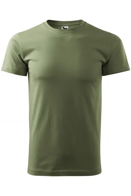 Lacné pánske tričko jednoduché - khaki, XS