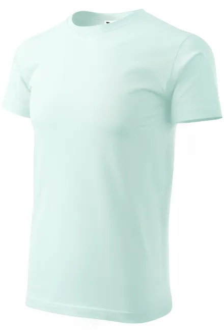 Lacné pánske tričko jednoduché, ľadová zelená