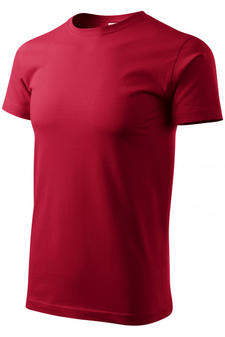 Lacné pánske tričko jednoduché, marlboro červená, lacné tričká s krátkymi rukávmi