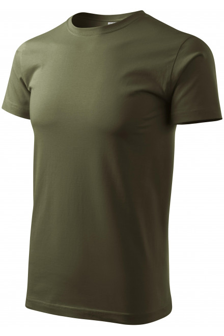 Lacné pánske tričko jednoduché, military, lacné zelené tričká