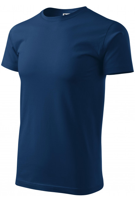 Lacné pánske tričko jednoduché, polnočná modrá, lacné tričká bez potlače