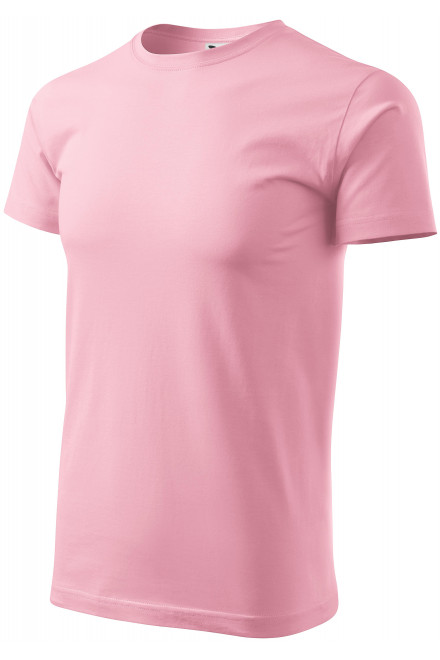 Lacné pánske tričko jednoduché, ružová, lacné ružové tričká