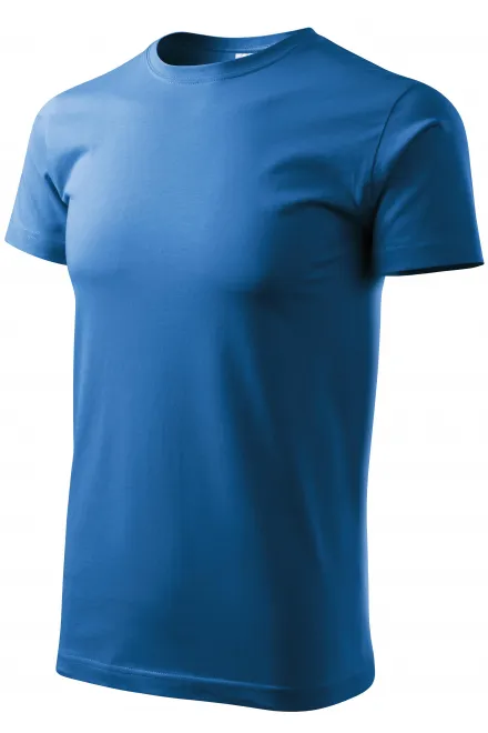 Lacné pánske tričko jednoduché, svetlomodrá