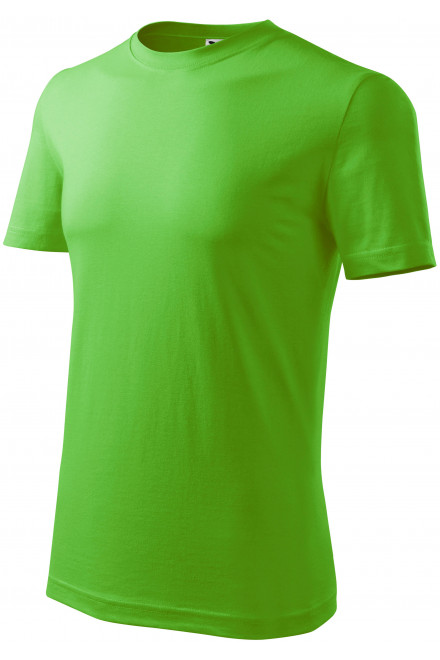 Lacné pánske tričko klasické, jablkovo zelená, lacné bavlnené tričká
