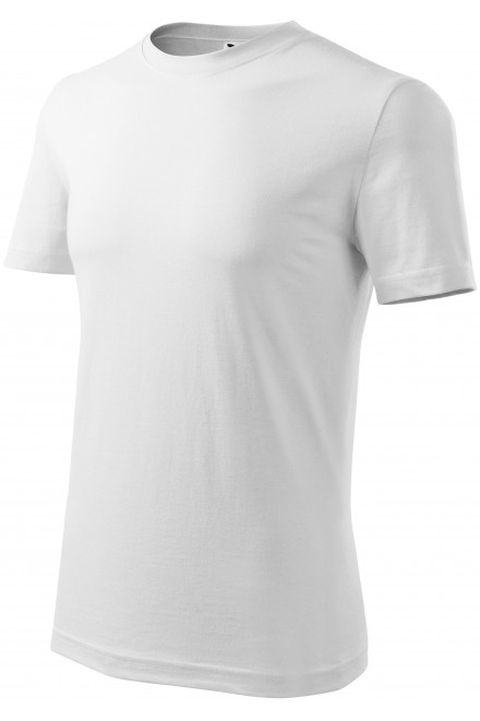 Lacné pánske tričko klasické, biela, lacné bavlnené tričká