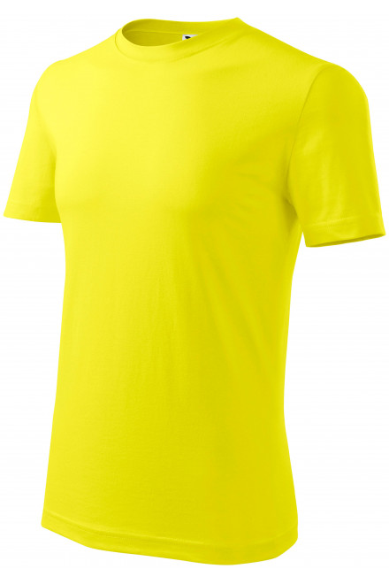Lacné pánske tričko klasické, citrónová, lacné žlté tričká