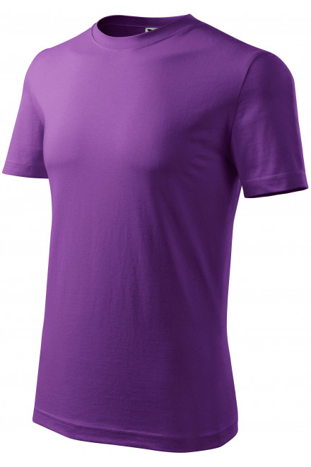 Lacné pánske tričko klasické, fialová, lacné tričká s krátkymi rukávmi