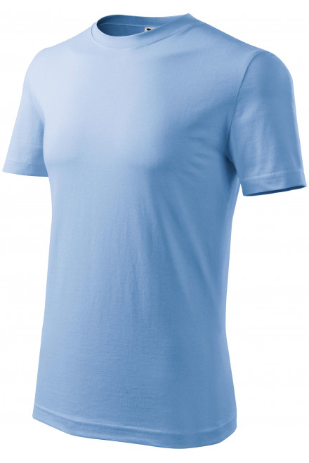 Lacné pánske tričko klasické, nebeská modrá, lacné modré tričká
