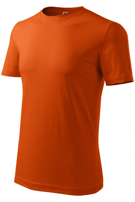 Lacné pánske tričko klasické, oranžová, lacné tričká s krátkymi rukávmi