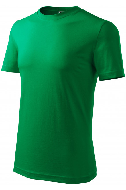 Lacné pánske tričko klasické, trávová zelená, lacné tričká bez potlače