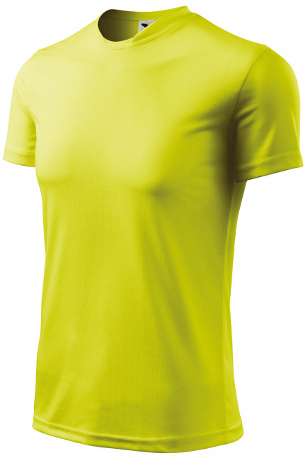 Lacné športové tričko detské, neónová žltá