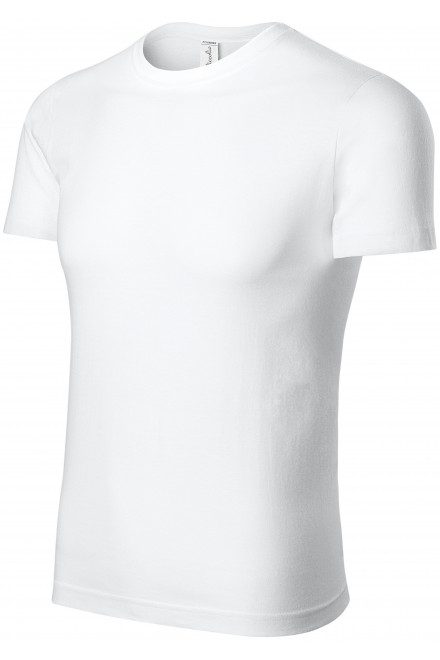 Lacné tričko ľahké s krátkym rukávom, biela, lacné tričká bez potlače
