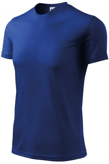Lacné tričko s asymetrickým priekrčníkom, kráľovská modrá