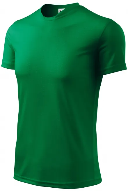 Lacné tričko s asymetrickým priekrčníkom, trávová zelená