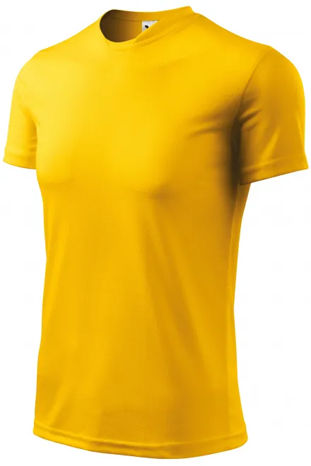 Lacné tričko s asymetrickým priekrčníkom, žltá