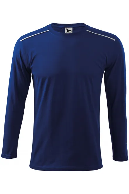 Lacné tričko s dlhým rukávom - kráľovská modrá, 3XL