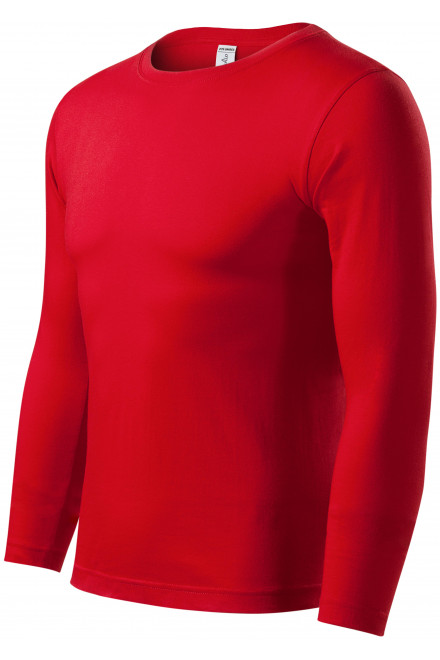 Lacné tričko s dlhým rukávom, ľahšie, červená