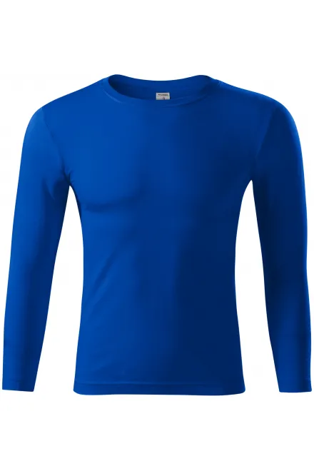 Lacné tričko s dlhým rukávom, ľahšie - kráľovská modrá, XS