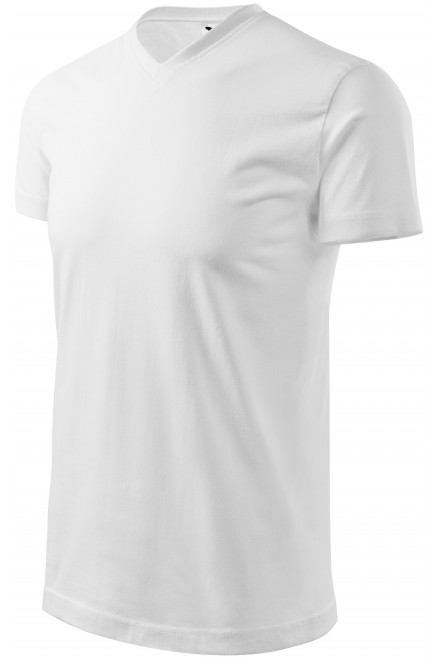 Lacné tričko s krátkym rukávom, hrubšie, biela, lacné bavlnené tričká