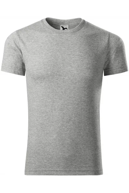 Lacné tričko s krátkym rukávom - tmavosivý melír, 4XL