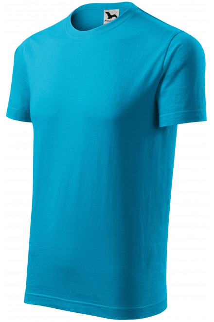 Lacné tričko s krátkym rukávom, tyrkysová, lacné modré tričká