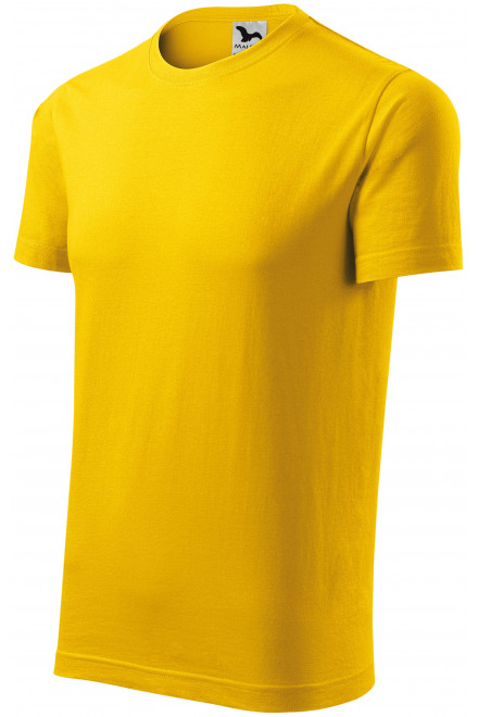 Lacné tričko s krátkym rukávom, žltá, lacné tričká na potlač